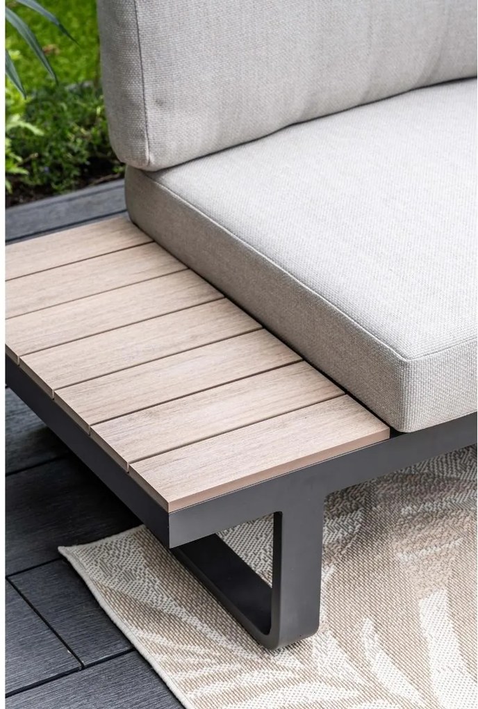 Garden Impressions Diego loungeset 5-delig - donker grijs - valley sand