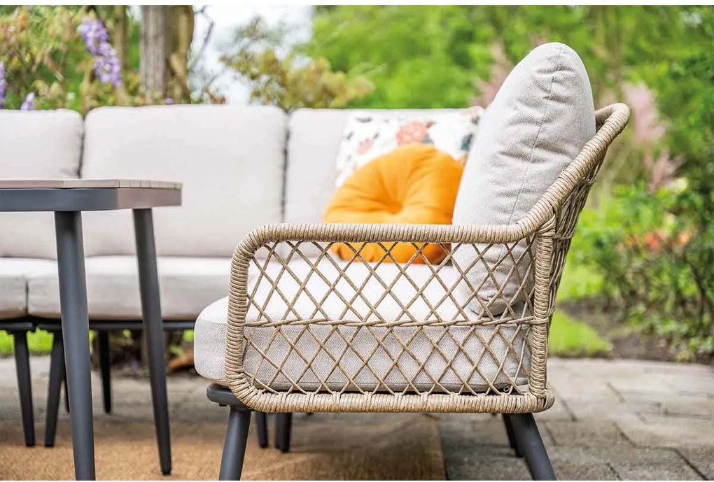 Garden Impressions Kalibo lounge dining set 6-delig - desert sand
