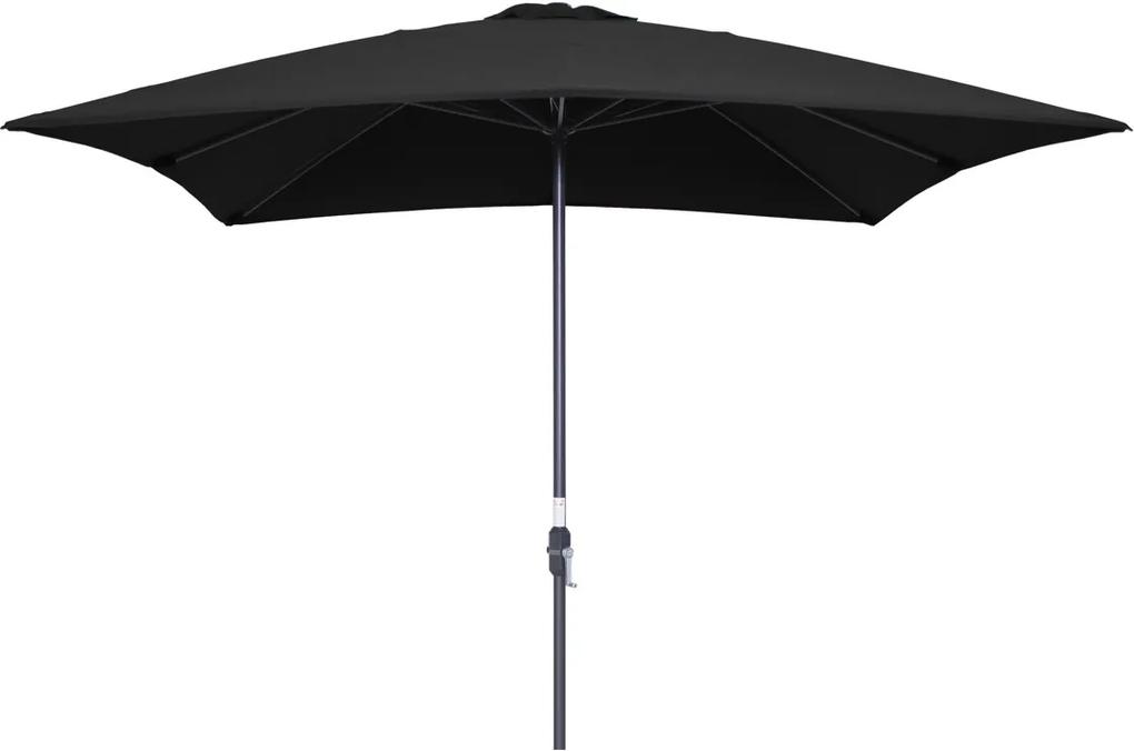 Lotus parasol 250x250 - donker grijs / zwart
