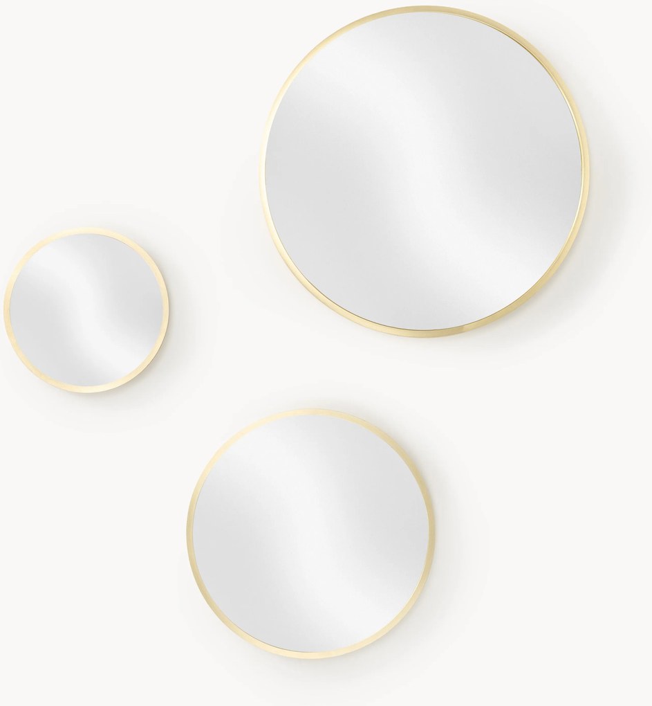 Ronde wandspiegels set Ida, 3-delig