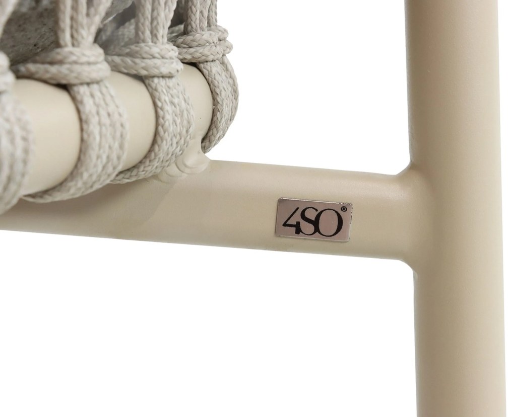 Tuinstoel Aluminium/rope Taupe-naturel-bruin 4 Seasons Outdoor Allora