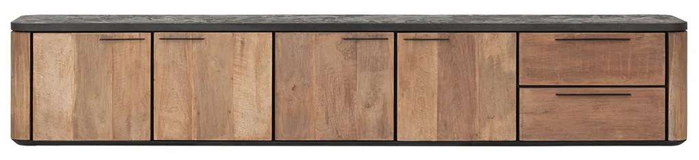 DTP Home Soho Hangend Tv-meubel Teak En Mortex 230 Cm - 230x40x42cm.