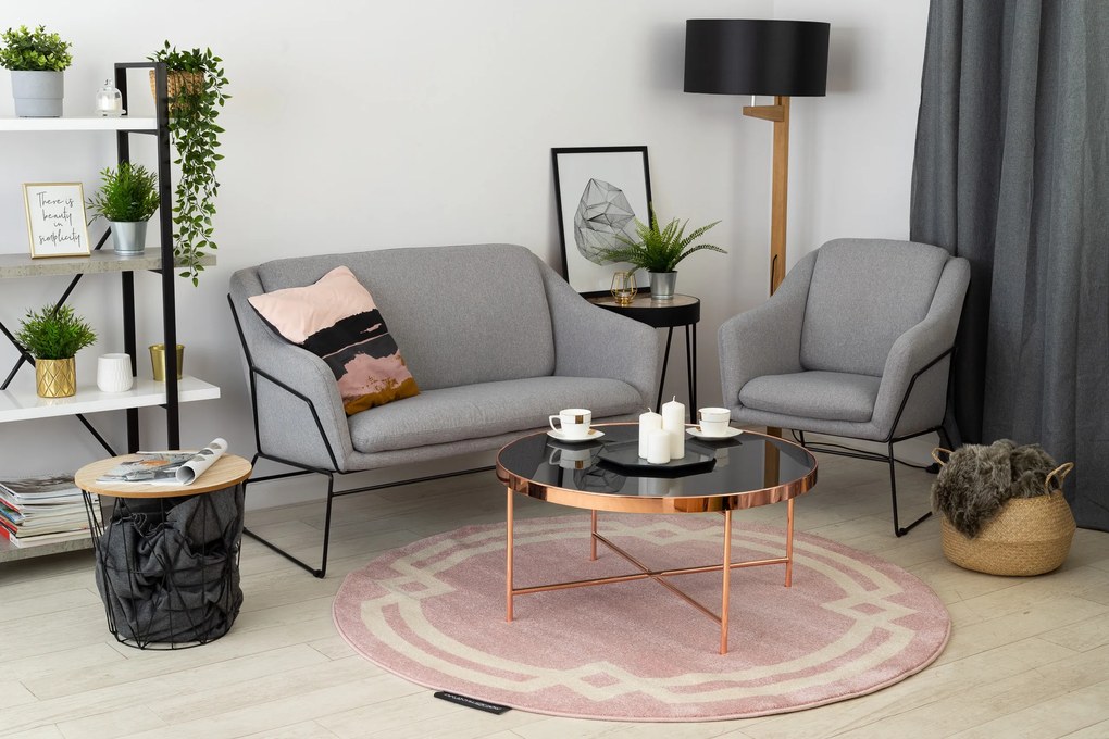 Tapijt HAMPTON Lux ROND rozekleuring