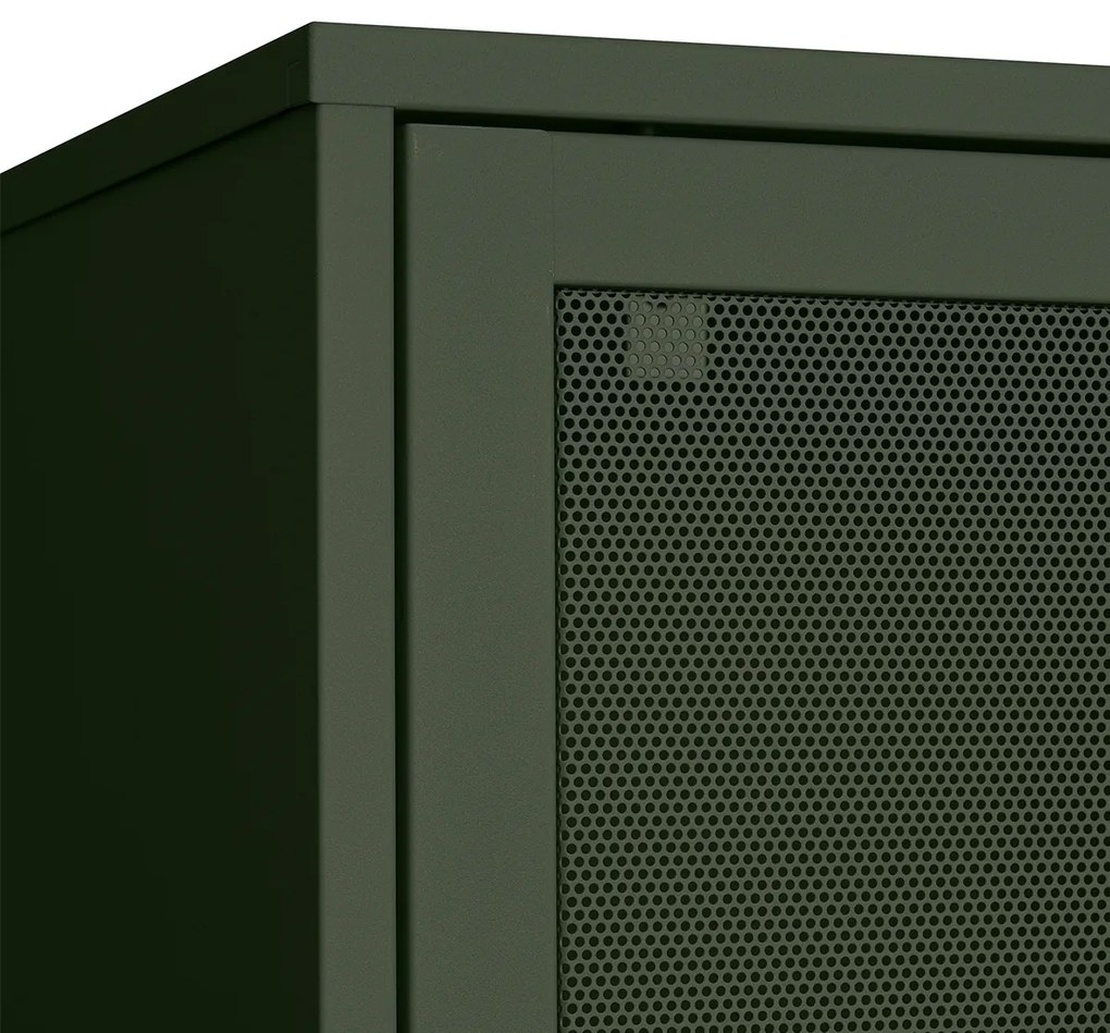 Hoge Kast Groen Metaal - 90x40x180cm.