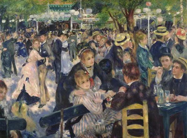 Kunstreproductie Ball at the Moulin de la Galette, 1876, Pierre Auguste Renoir