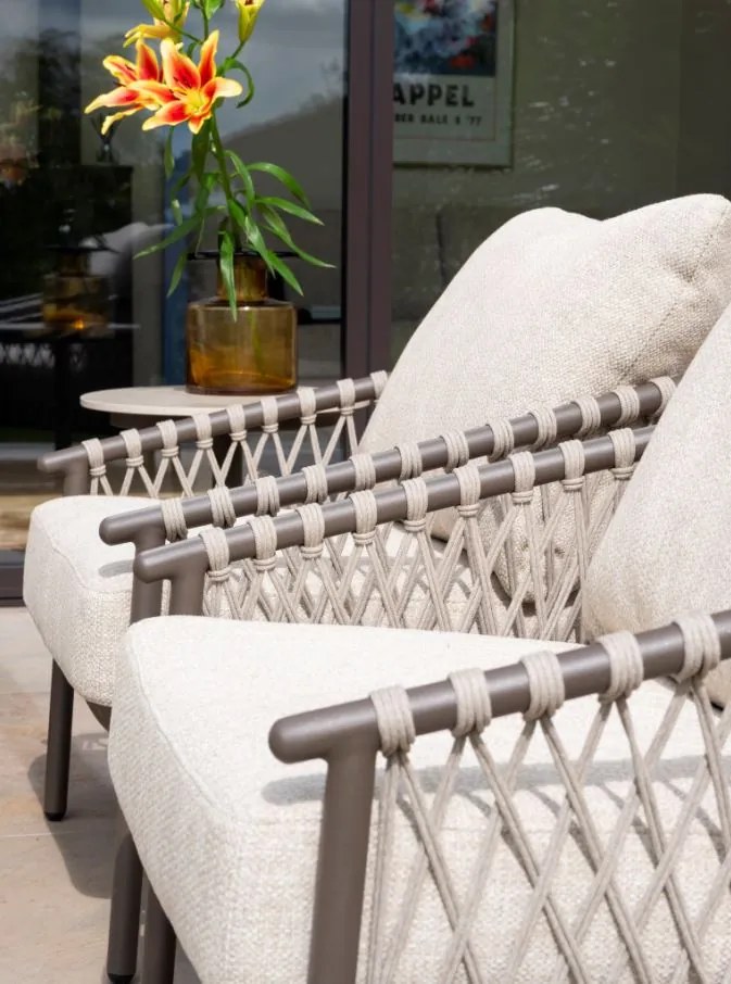 4 Seasons Outdoor Allora loungestoel terre SALE Loungestoel   bruin weerbestendig