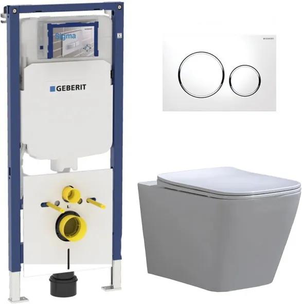Geberit UP720 Toiletset - Inbouw WC Hangtoilet Wandcloset Rimfree - Alexandria Flatline Sigma-20 Wit