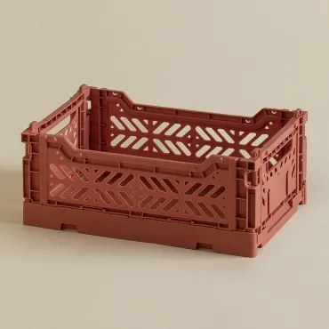 Doli Opvouwbare En Stapelbare Kunststof Doos Terracota & 26 Cm - Sklum