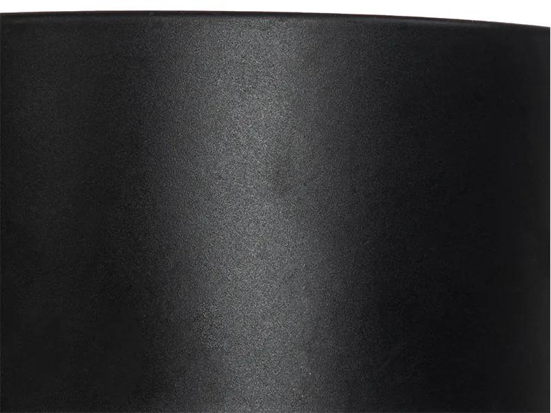 Moderne plafondlamp zwart met smoke glas - Stiklo Modern E27 rond Binnenverlichting Lamp