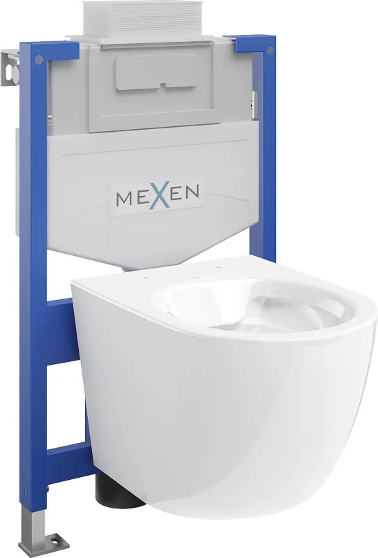 Mexen Lena inbouwset WC frame Fenix XS-U met WC-pot, glanzend wit - 6853322XX00