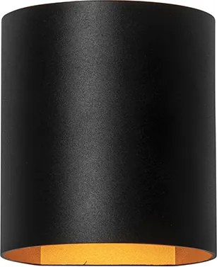 Smart wandlamp zwart met messing incl. Wifi G9 - Sabbio