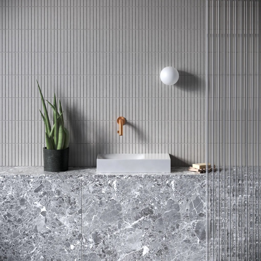 Clou Vale fontein solid surface 38cm zonder kraangat rechts wit mat