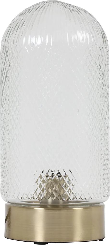 Tafellamp DILARA - glas antiek brons - L