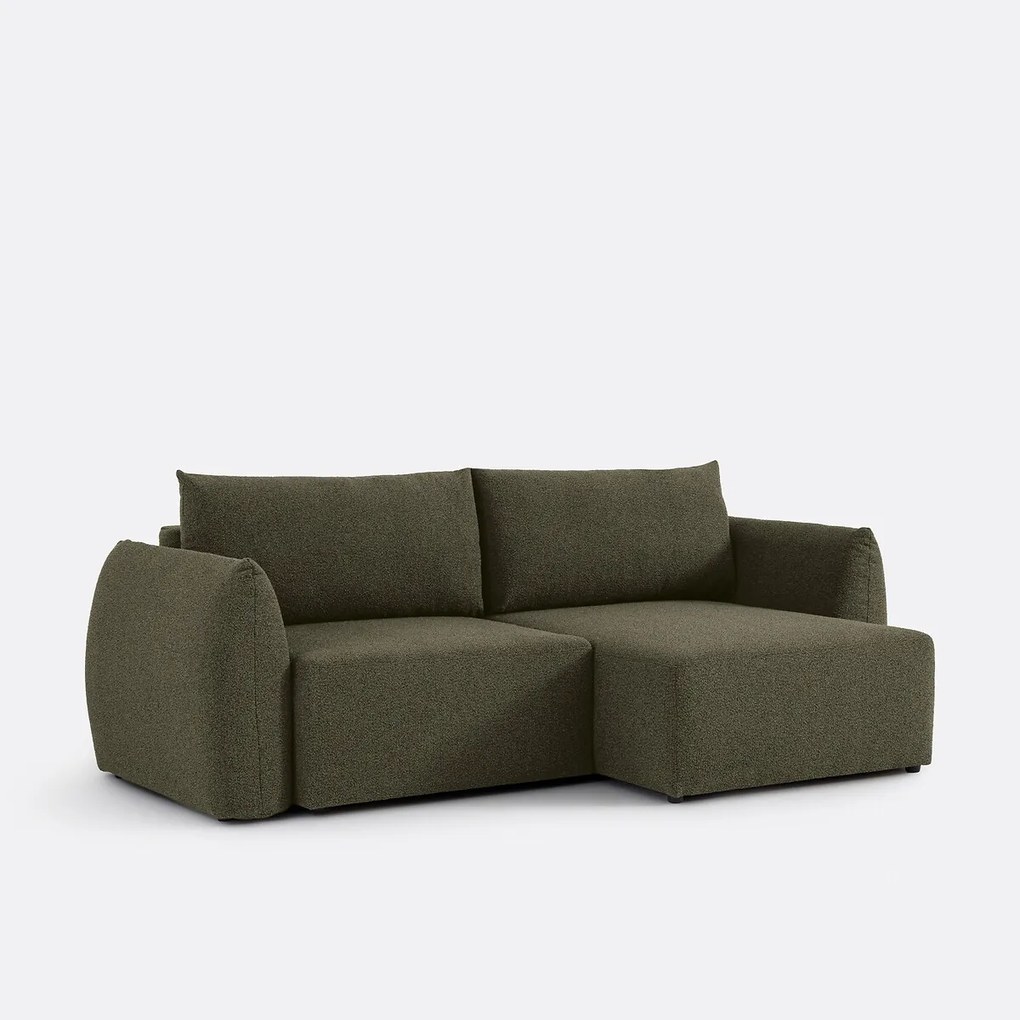 Ombouwbare hoekbank met koffer, fijne badstof, Edith