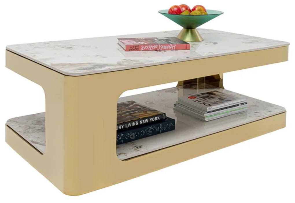 Kare Design Nube Duo Design Salontafel Goud - 130 X 70cm.