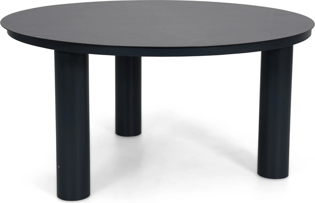 Tuinset Ronde Tuintafel 6 personen 150 cm Kunststof Grijs Domani Furniture Alba/Arancia