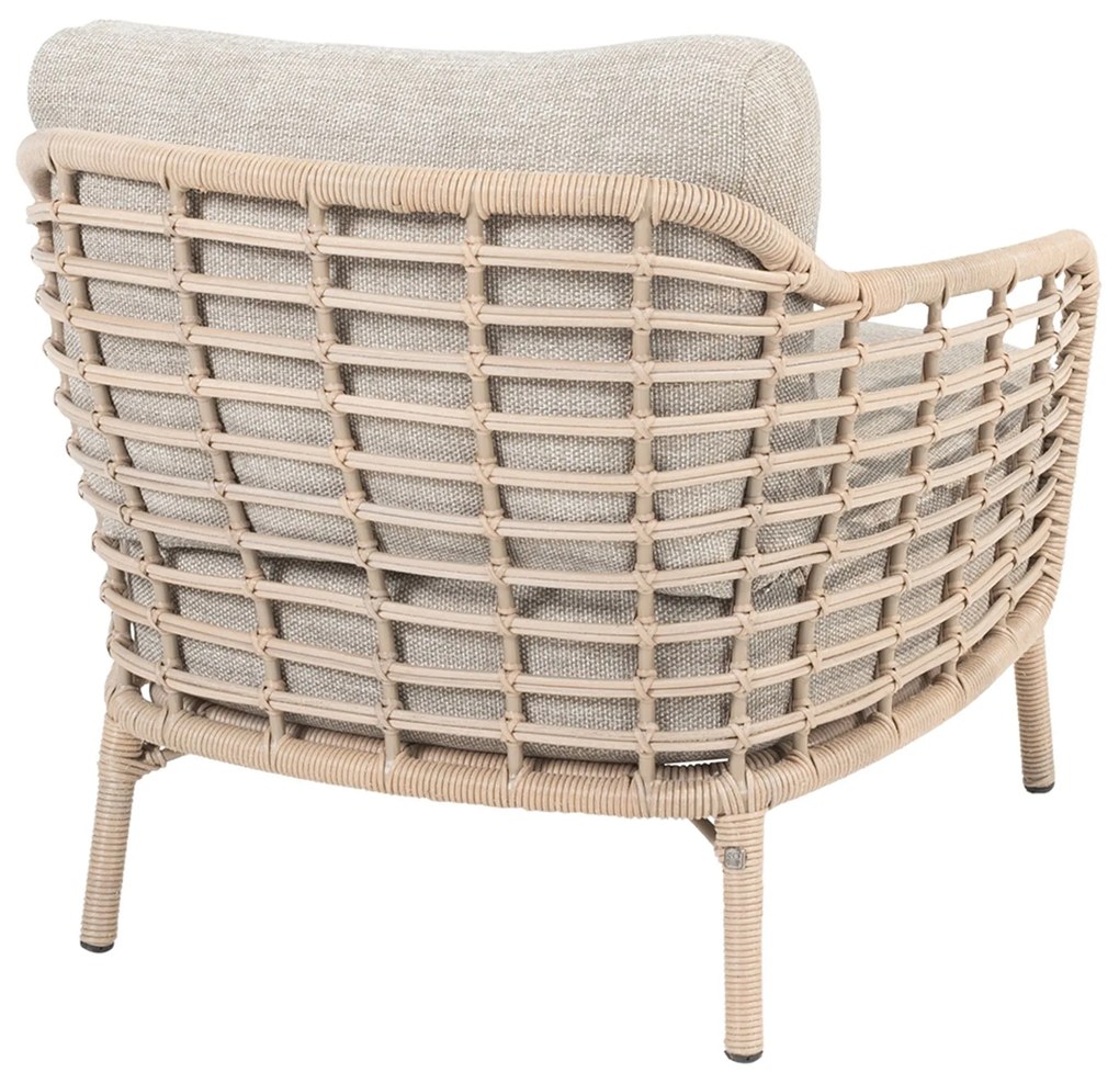 Tuinstoel Wicker Taupe-naturel-bruin 4 Seasons Outdoor Como