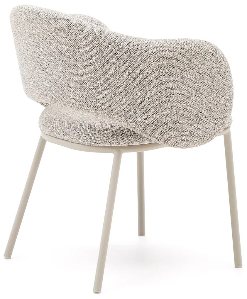 Kave Home Maina Design Eetkamerstoel Chenille Beige