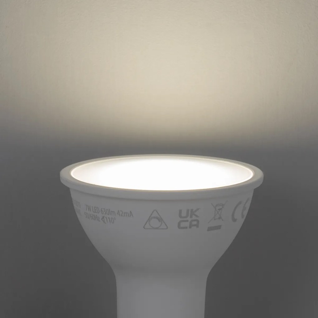 Set van 5 Smart GU10 50mm dimbare LED lampen opaal 7W 630 lm 4000K