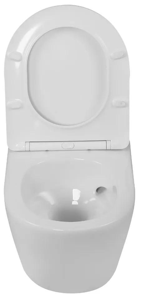 Kerra Kasos randloos hangend toilet met softclose zitting wit
