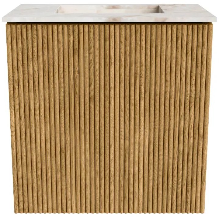 Mondiaz Joya DLux 40cm toiletmeubel oak met wastafel faye midden zonder kraangat frappe