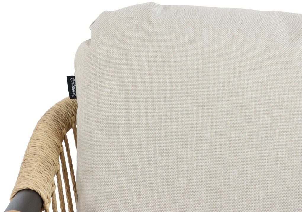Stoel en Bank Loungeset 5 personen Aluminium/wicker Zwart Hartman Nice