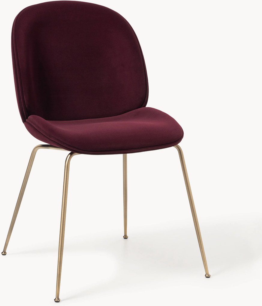 WESTWING x GUBI, Fluwelen eetkamerstoel Beetle by Delia Lachance