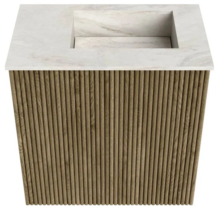 Mondiaz Joya DLux 40cm toiletmeubel dusk met wastafel faye rechts zonder kraangat ostra