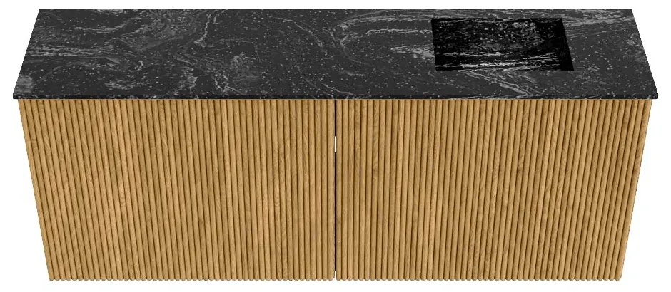 Mondiaz Joya DLux 100cm toiletmeubel oak met wastafel faye rechts zonder kraangat lava