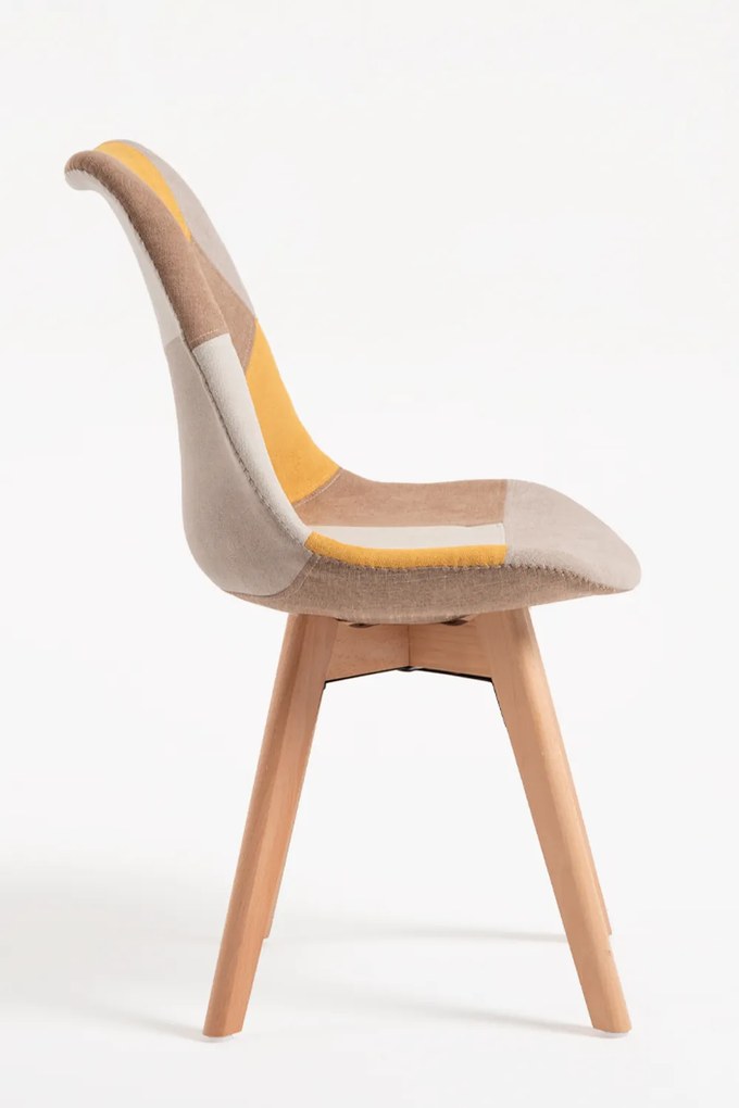 Set 4 Synk Patchwork Stoelen