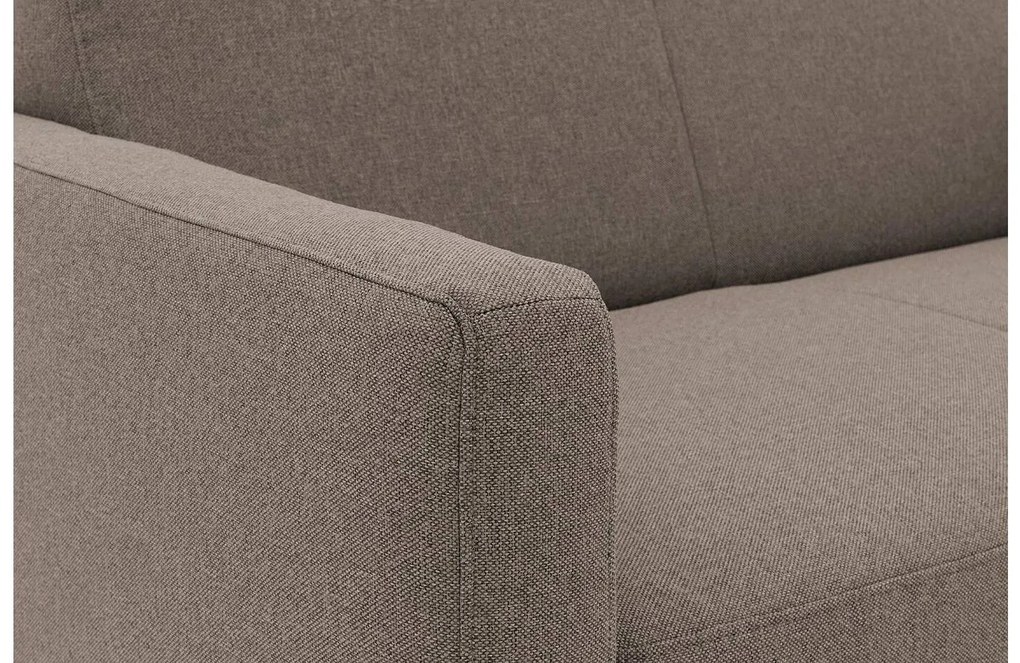 Goossens Key West bruin, stof, 2-zits, modern design