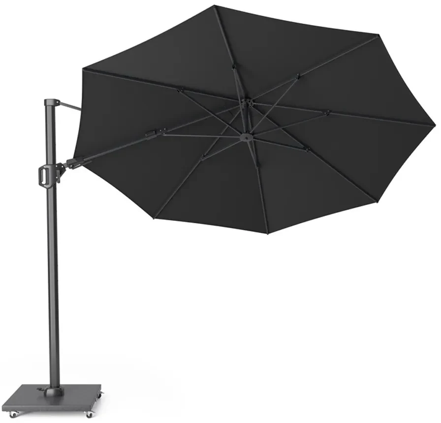 Challenger T2 premium zweefparasol 350 cm rond faded black