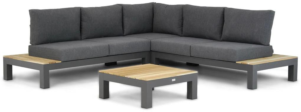 Platform Loungeset Aluminium/Teak Grijs 5 personen Lifestyle Garden Furniture Ravalla