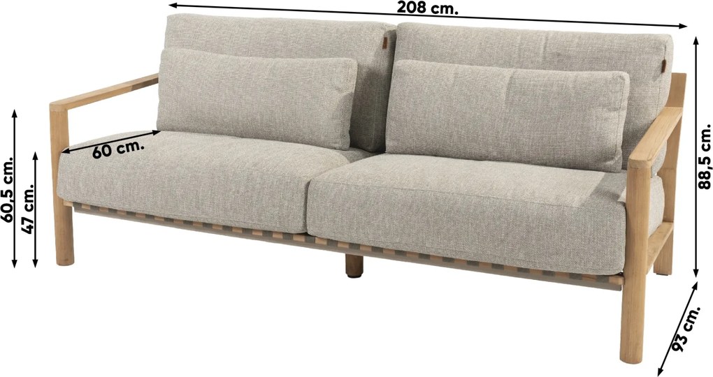 4 Seasons Lucas loungebank - teakhout