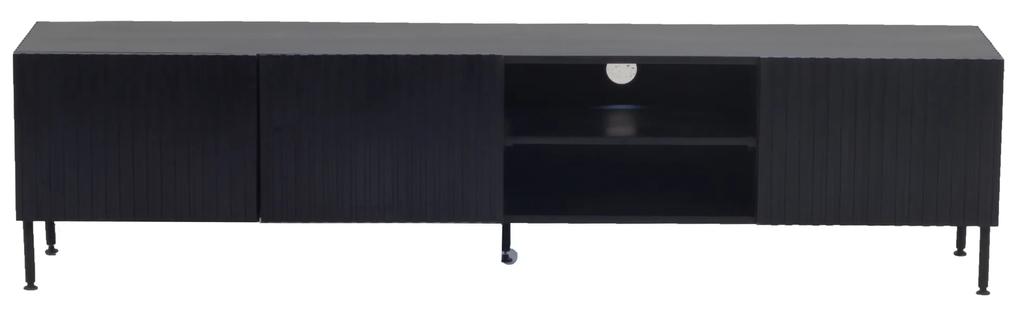 Tv-meubel Roman Zwart 200cm  - Ijzer/Mangohout - Giga Meubel - Industrieel & robuust