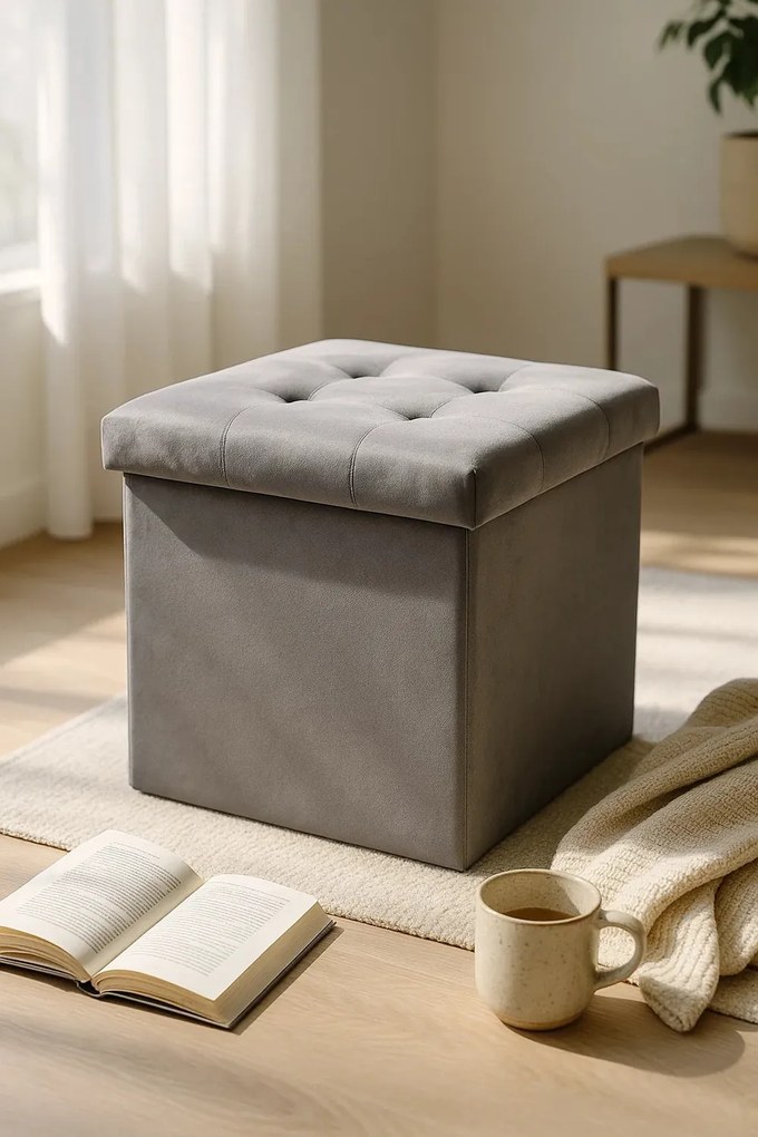 Poef Opbergknop 38 cm Fluweel