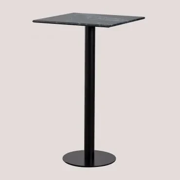 Hoge Vierkante Marmeren Bartafel (60x60 Cm) Rocher Groen Marmer & Zwart - Sklum