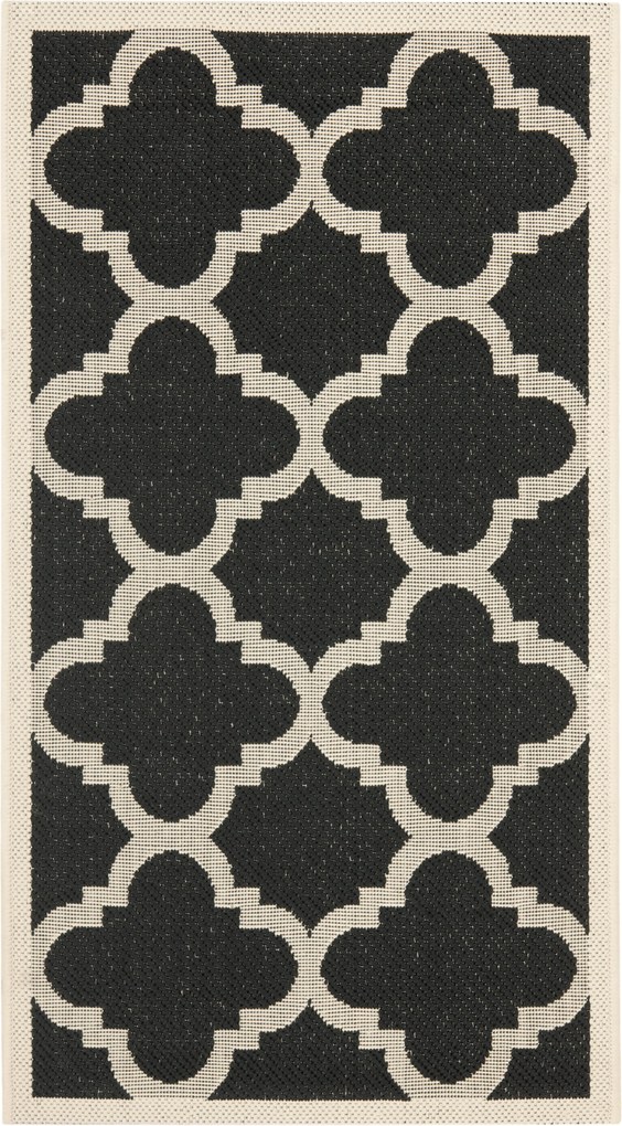 Safavieh | In- & outdoor vloerkleed Mali 90 x 150 cm zwart, beige vloerkleden polypropyleen vloerkleden & woontextiel vloerkleden
