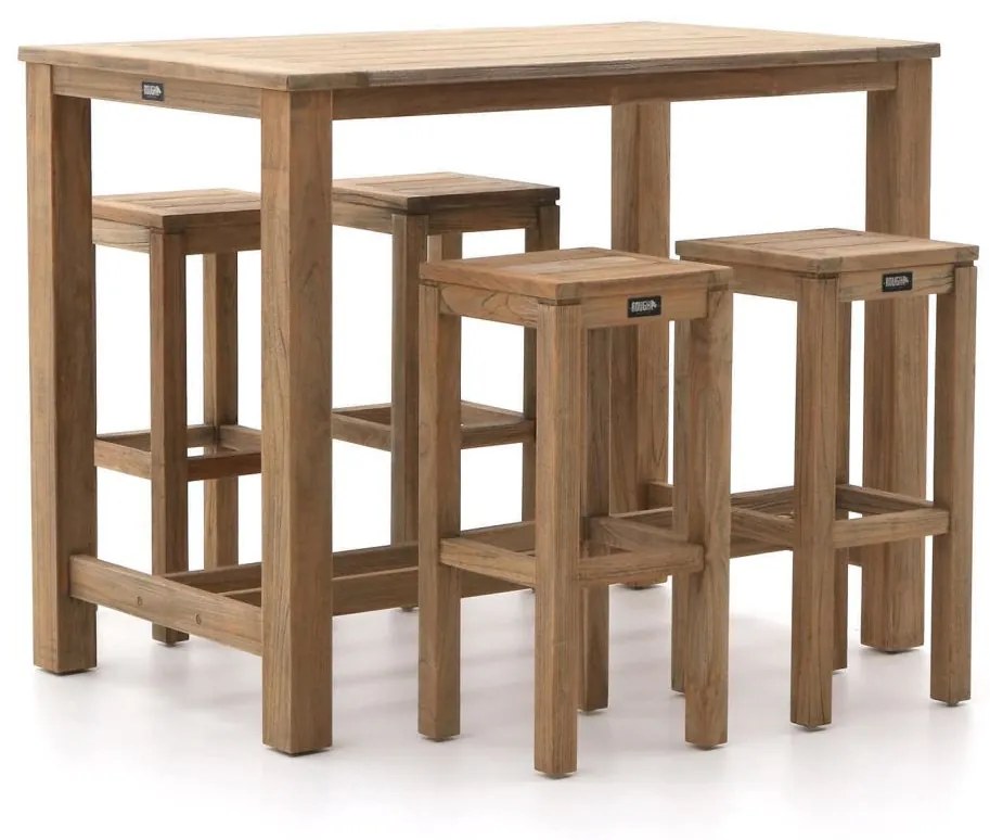 Barset ROUGH  | 4 personen | Tuinset teakhout | 5-delig | Kees Smit Tuinmeubelen