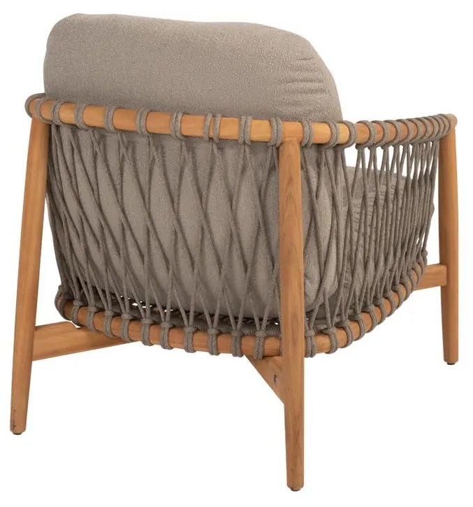 4 Seasons Outdoor Nora loungestoel naturel teak SALE  Loungestoel    beige weerbestendig