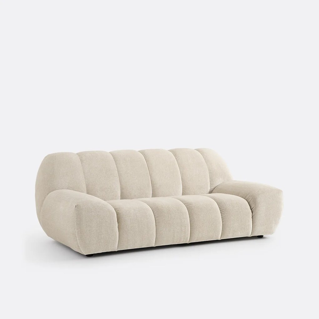 Vintage ribfluwelen bank, 3-zits, Nuria