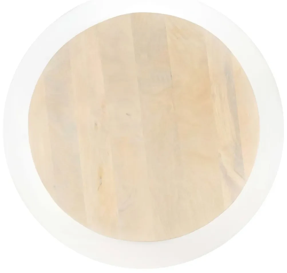 vidaXL Salontafel 68x68x30 cm massief mangohout wit