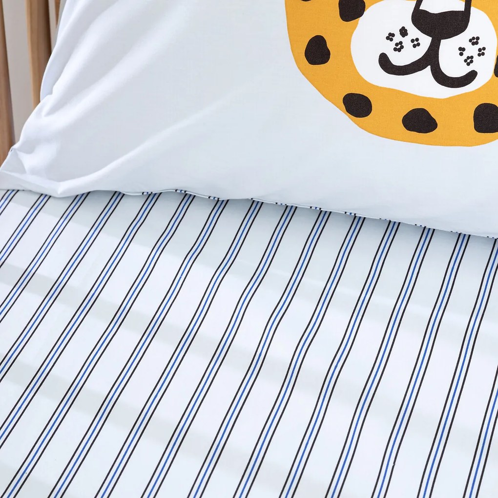 Hoeslaken baby, perkal katoen, kap 17 cm, dierenprint, PETITE SAVANE