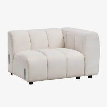 Rechter Hoekmodule Voor Modulaire Bank In Bouclé Stof Eliot Bouclé Crèmebeige - Sklum