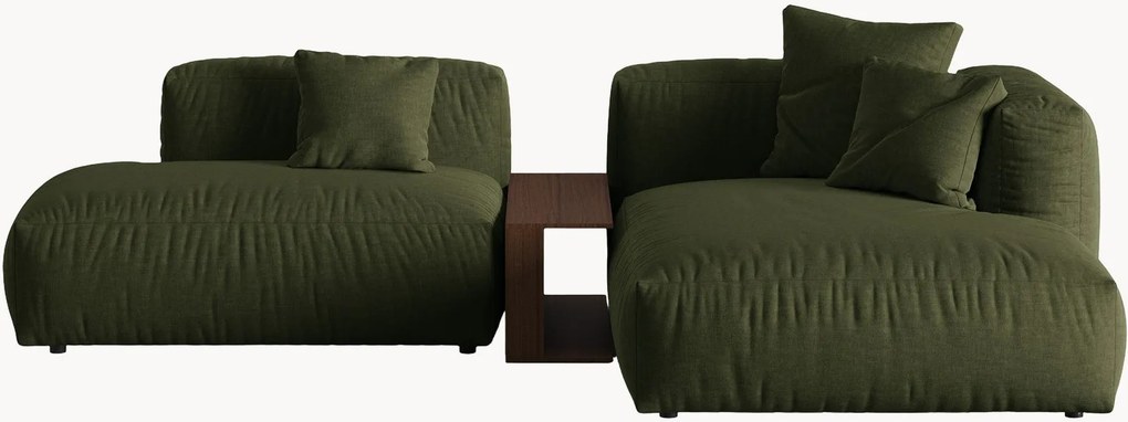 Modulaire hoekbank Martina met bijzettafel