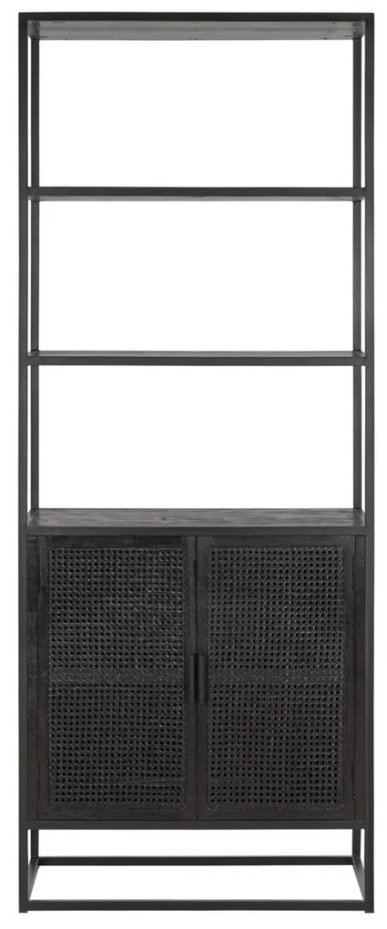 Must Living Spiderman Zwarte Kast Met Open Vakken - 75x40x190cm.