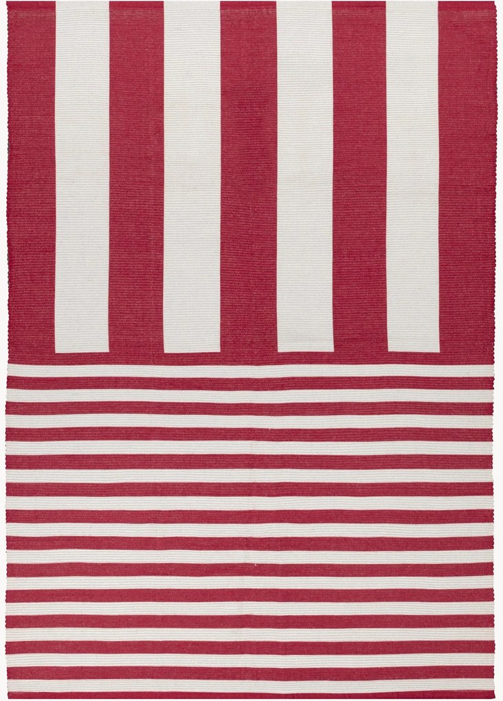 Outdoor platgeweven vloerkleed Deck Stripe