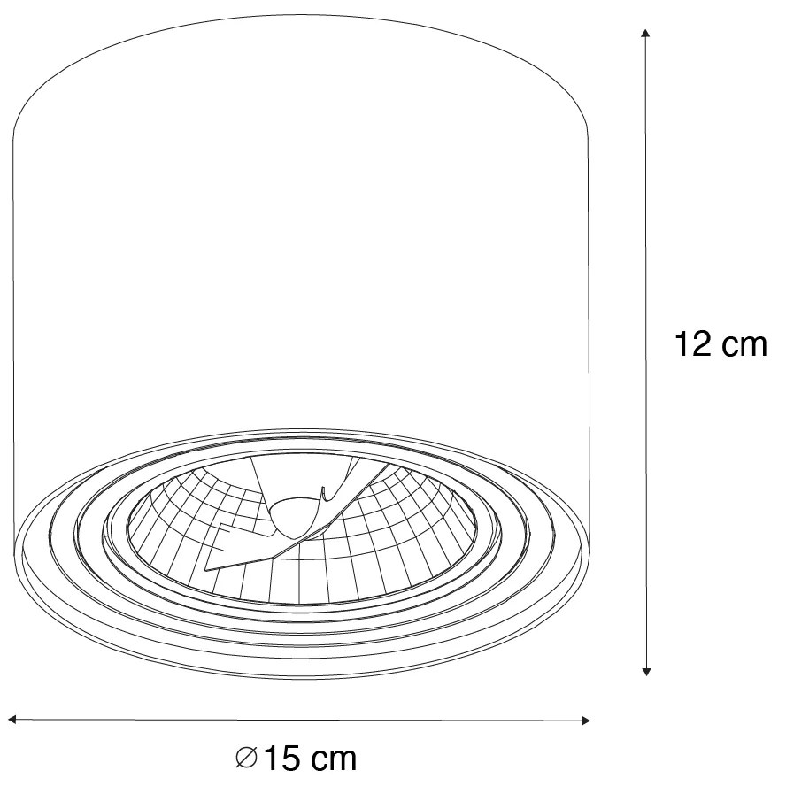 Smart plafondspot wit draai- en kantelbaar incl. Wifi GU10 111mm - Rondoo Up