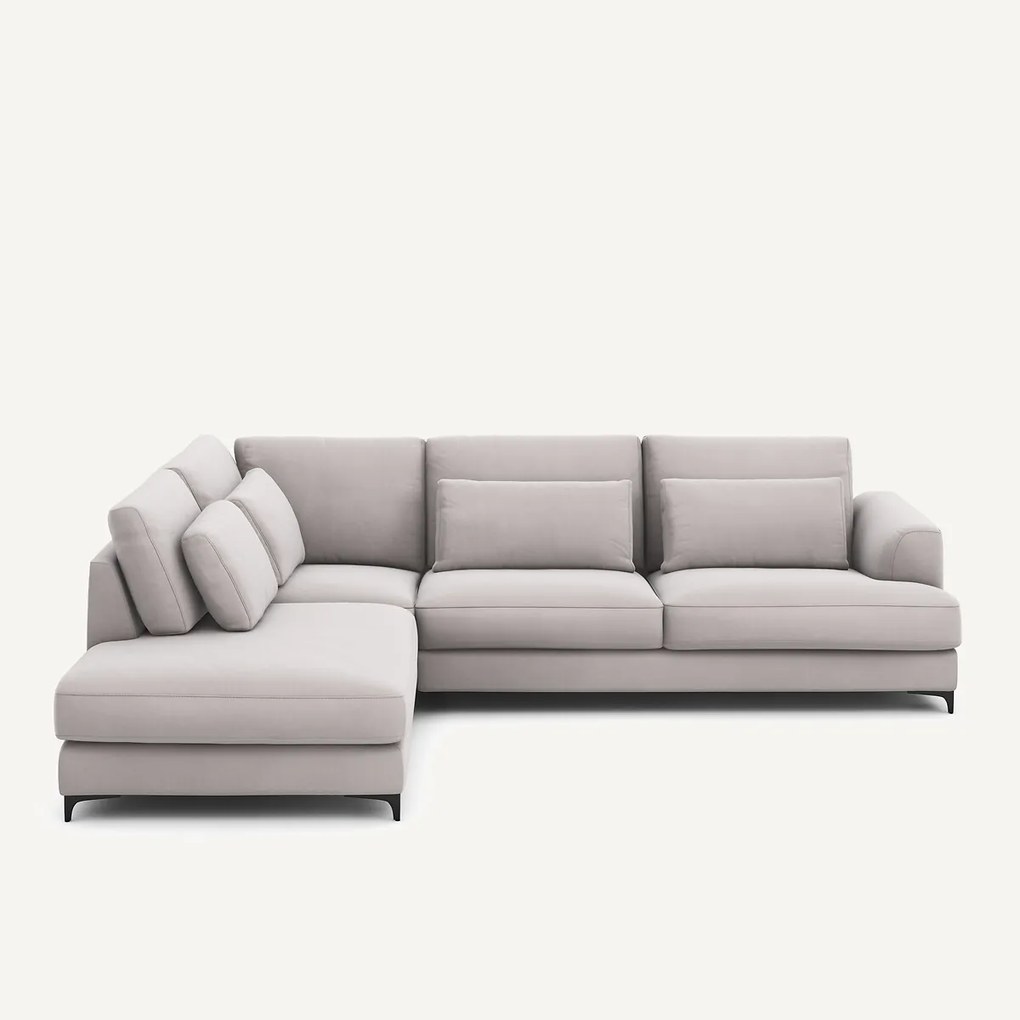 Omvormbare hoekbank links, fluweel, Marsile