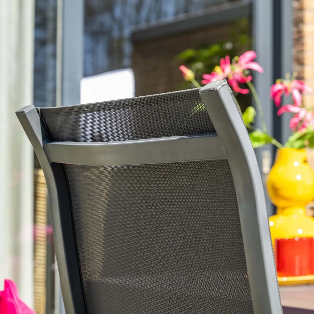 Garden Impressions Siena tuinstoel stapelbaar - donker grijs